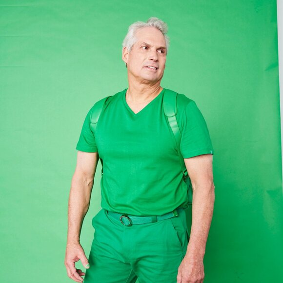 GREEN BACKPACK MONOCHROME VEGAN LEATHER - Picture 10 of 16